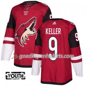 Arizona Coyotes Clayton Keller 9 Adidas 2017-2018 Maroon Authentic Shirt - Kinderen